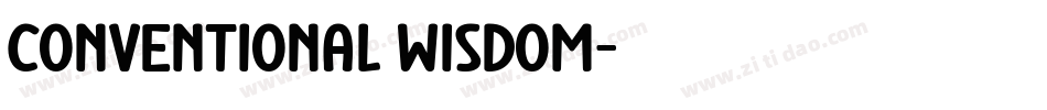 Conventional Wisdom字体转换